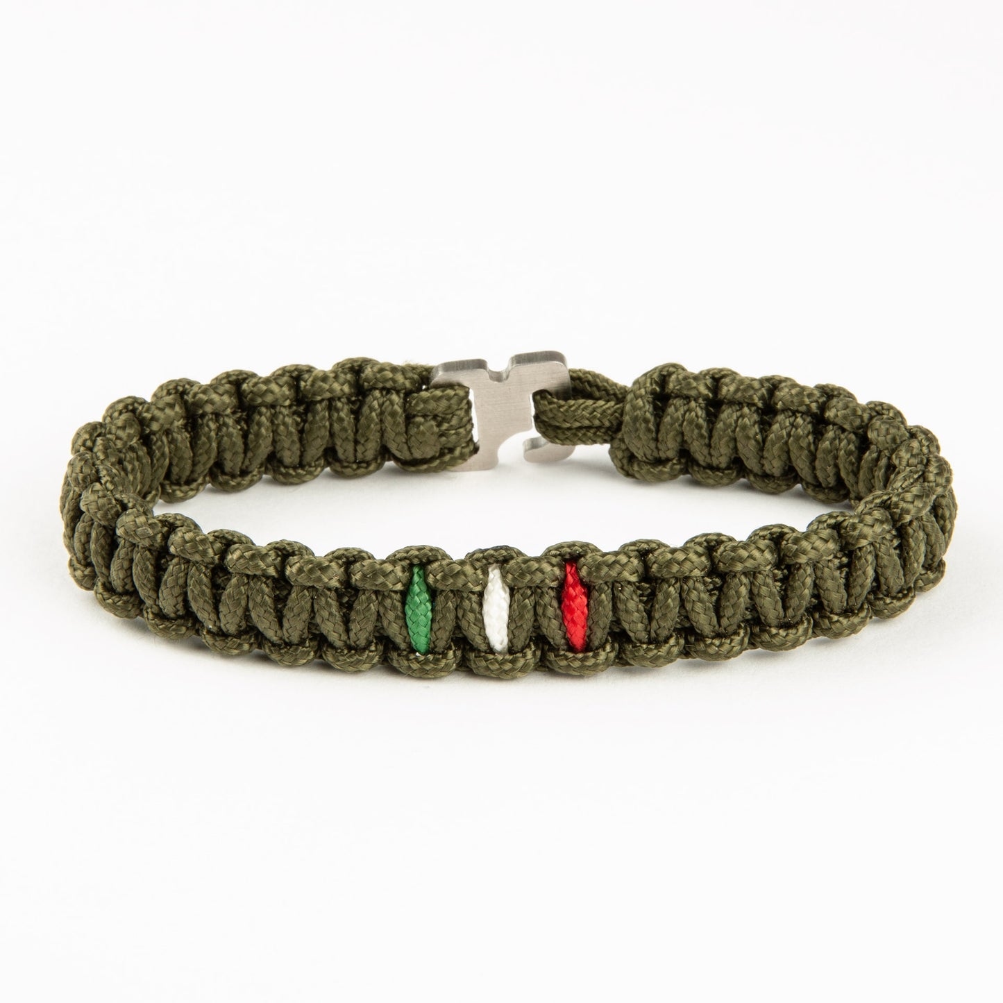 Bracciale Paracord Mission Flag - Verde Oliva