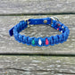 Collare EXTREME Paracord - Maglia 1,6 cm - Blu Marine - Flag