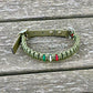 Collare MISSION Paracord - Maglia 1,3 cm - Verde Oliva - Flag