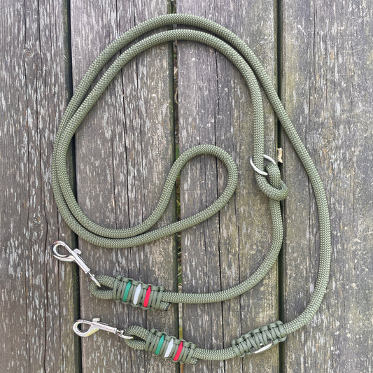 Guinzaglio Paracord 10 mm - Verde Oliva - Flag