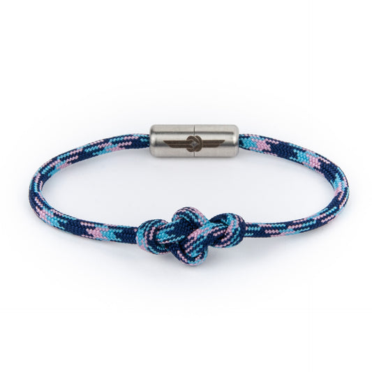 Bracciale Nodo Infinito Blu Rosa Camo
