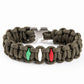 Bracciale Paracord Extreme Flag - Verde Oliva