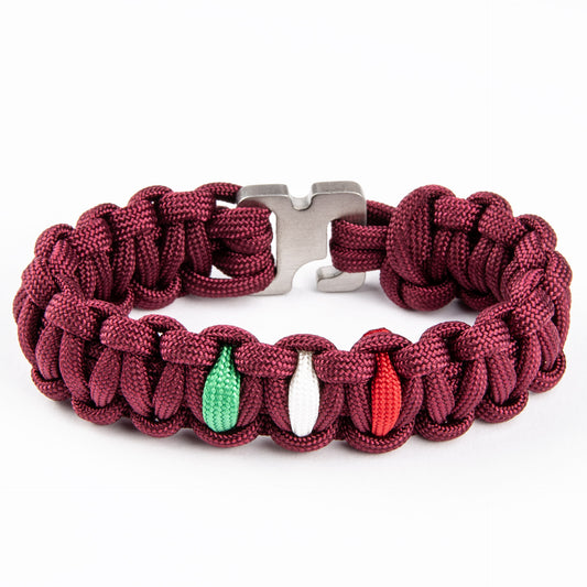 Bracciale Paracord Extreme Flag - Burgundy