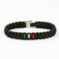 Bracciale Paracord Mission Flag - Black