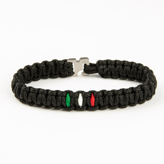 Bracciale Paracord Mission Flag - Black