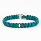 Bracciale Paracord Mission Flag - Blu Ottanio