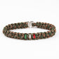 Bracciale Paracord Mission Flag - Mimetico Woodland