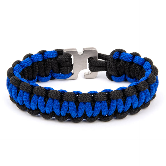 Bracciale Paracord Extreme Football - Nero Azzurro