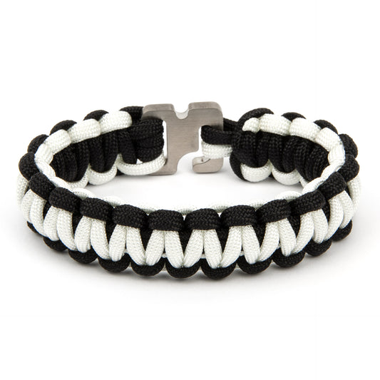 Bracciale Paracord Extreme Football - Bianco Nero